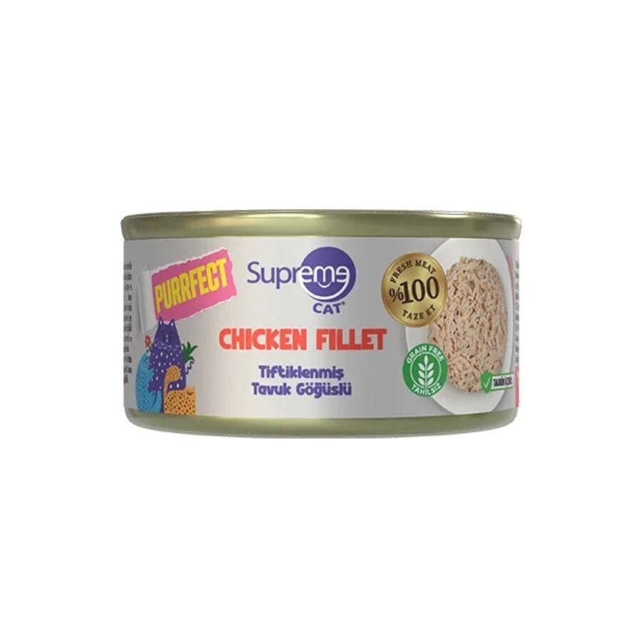 Supreme Cat Purrfect Tiftiklenmiş Tavuk Göğüslü Yetişkin Kedi Konservesi 70 GR | SRC: Barcode: 8685038280024